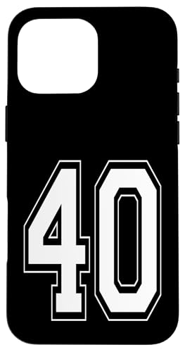 Nummer 40 T-Shirt Baseball Fußball Fußball nummeriertes Trikot Hülle für iPhone 16 Pro Max von Sporty Number Team Numbered Gamewear