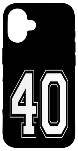 Nummer 40 T-Shirt Baseball Fußball Fußball nummeriertes Trikot Hülle für iPhone 16 von Sporty Number Team Numbered Gamewear