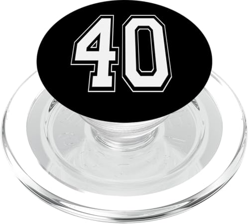 Nummer 40 T-Shirt Baseball Fußball Fußball nummeriertes Trikot PopSockets PopGrip für MagSafe Nummer 40 T-Shirt Baseball Fußball Fußball nummeriertes Trikot PopSockets PopGrip für MagSafe von Sporty Number Team Numbered Gamewear