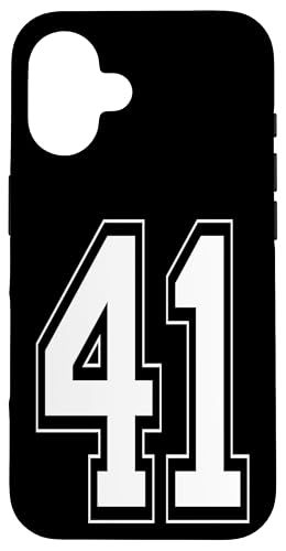 Nummer 41 T-Shirt Baseball Fußball Fußball nummeriertes Trikot Hülle für iPhone 16 Nummer 41 T-Shirt Baseball Fußball Fußball nummeriertes Trikot Hülle für iPhone 16 von Sporty Number Team Numbered Gamewear