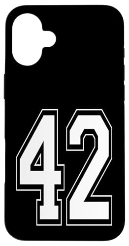 Nummer 42 T-Shirt Baseball Fußball Fußball nummeriertes Trikot Hülle für iPhone 16 Plus Nummer 42 T-Shirt Baseball Fußball Fußball nummeriertes Trikot Hülle für iPhone 16 Plus von Sporty Number Team Numbered Gamewear