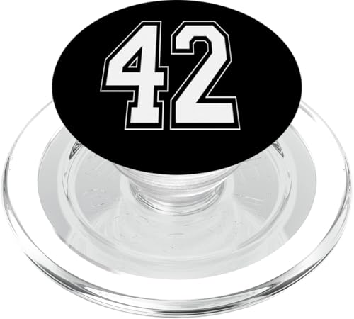 Nummer 42 T-Shirt Baseball Fußball Fußball nummeriertes Trikot PopSockets PopGrip für MagSafe Nummer 42 T-Shirt Baseball Fußball Fußball nummeriertes Trikot PopSockets PopGrip für MagSafe von Sporty Number Team Numbered Gamewear