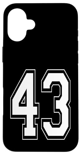 Nummer 43 T-Shirt Baseball Fußball Fußball nummeriertes Trikot Hülle für iPhone 16 Plus Nummer 43 T-Shirt Baseball Fußball Fußball nummeriertes Trikot Hülle für iPhone 16 Plus von Sporty Number Team Numbered Gamewear