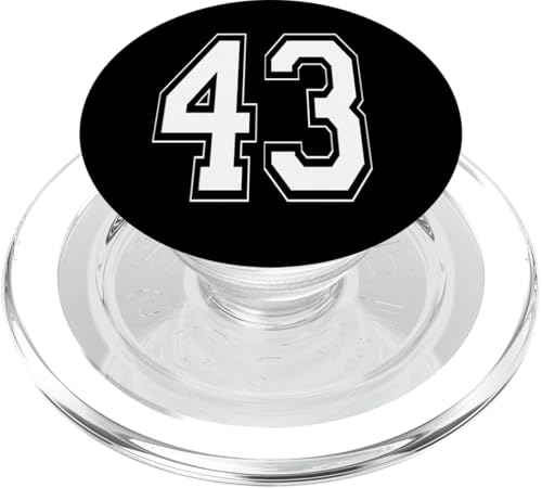 Nummer 43 T-Shirt Baseball Fußball Fußball nummeriertes Trikot PopSockets PopGrip für MagSafe Nummer 43 T-Shirt Baseball Fußball Fußball nummeriertes Trikot PopSockets PopGrip für MagSafe von Sporty Number Team Numbered Gamewear