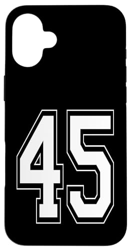 Nummer 45 T-Shirt Baseball Fußball Fußball nummeriertes Trikot Hülle für iPhone 16 Plus Nummer 45 T-Shirt Baseball Fußball Fußball nummeriertes Trikot Hülle für iPhone 16 Plus von Sporty Number Team Numbered Gamewear