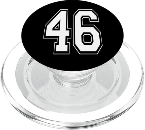 Nummer 46 T-Shirt Baseball Fußball Fußball nummeriertes Trikot PopSockets PopGrip für MagSafe von Sporty Number Team Numbered Gamewear
