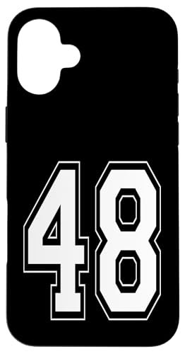 Nummer 48 T-Shirt Baseball Fußball Fußball nummeriertes Trikot Hülle für iPhone 16 Plus Nummer 48 T-Shirt Baseball Fußball Fußball nummeriertes Trikot Hülle für iPhone 16 Plus von Sporty Number Team Numbered Gamewear