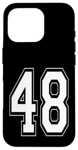 Nummer 48 T-Shirt Baseball Fußball Fußball nummeriertes Trikot Hülle für iPhone 16 Pro Nummer 48 T-Shirt Baseball Fußball Fußball nummeriertes Trikot Hülle für iPhone 16 Pro von Sporty Number Team Numbered Gamewear