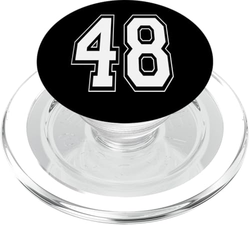 Nummer 48 T-Shirt Baseball Fußball Fußball nummeriertes Trikot PopSockets PopGrip für MagSafe Nummer 48 T-Shirt Baseball Fußball Fußball nummeriertes Trikot PopSockets PopGrip für MagSafe von Sporty Number Team Numbered Gamewear
