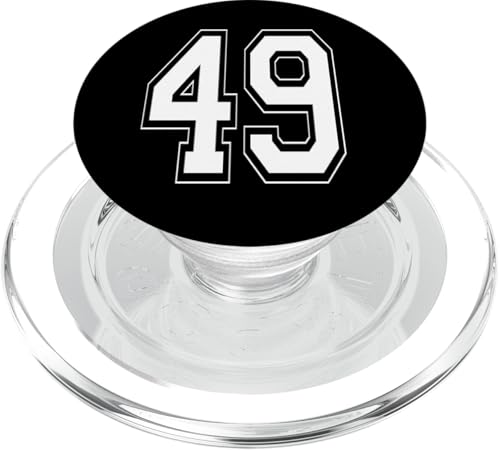 Nummer 49 T-Shirt Baseball Fußball Fußball nummeriertes Trikot PopSockets PopGrip für MagSafe Nummer 49 T-Shirt Baseball Fußball Fußball nummeriertes Trikot PopSockets PopGrip für MagSafe von Sporty Number Team Numbered Gamewear