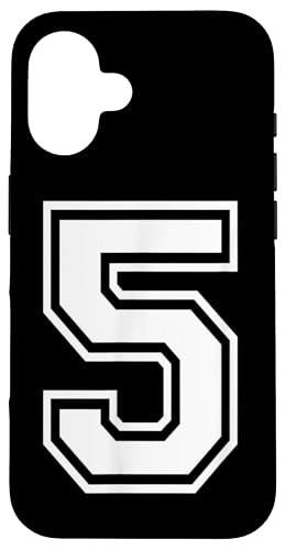 Nummer 5 T-Shirt Baseball Fußball Fußball nummeriertes Trikot Hülle für iPhone 16 Nummer 5 T-Shirt Baseball Fußball Fußball nummeriertes Trikot Hülle für iPhone 16 von Sporty Number Team Numbered Gamewear