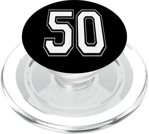 Nummer 50 T-Shirt Baseball Fußball Fußball nummeriertes Trikot PopSockets PopGrip für MagSafe Nummer 50 T-Shirt Baseball Fußball Fußball nummeriertes Trikot PopSockets PopGrip für MagSafe von Sporty Number Team Numbered Gamewear