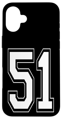 Nummer 51 T-Shirt Baseball Fußball Fußball nummeriertes Trikot Hülle für iPhone 16 Plus Nummer 51 T-Shirt Baseball Fußball Fußball nummeriertes Trikot Hülle für iPhone 16 Plus von Sporty Number Team Numbered Gamewear