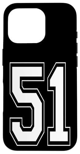 Nummer 51 T-Shirt Baseball Fußball Fußball nummeriertes Trikot Hülle für iPhone 16 Pro Nummer 51 T-Shirt Baseball Fußball Fußball nummeriertes Trikot Hülle für iPhone 16 Pro von Sporty Number Team Numbered Gamewear