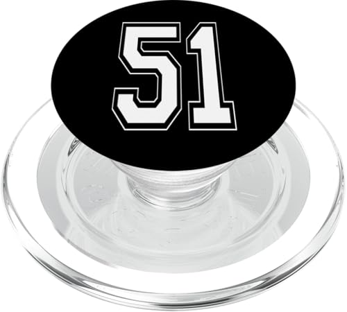 Nummer 51 T-Shirt Baseball Fußball Fußball nummeriertes Trikot PopSockets PopGrip für MagSafe Nummer 51 T-Shirt Baseball Fußball Fußball nummeriertes Trikot PopSockets PopGrip für MagSafe von Sporty Number Team Numbered Gamewear