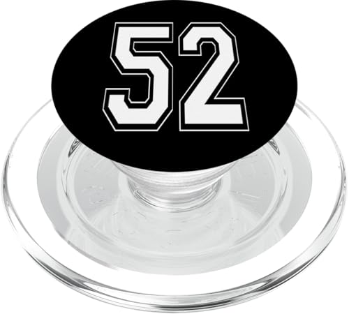 Nummer 52 T-Shirt Baseball Fußball Fußball nummeriertes Trikot PopSockets PopGrip für MagSafe Nummer 52 T-Shirt Baseball Fußball Fußball nummeriertes Trikot PopSockets PopGrip für MagSafe von Sporty Number Team Numbered Gamewear