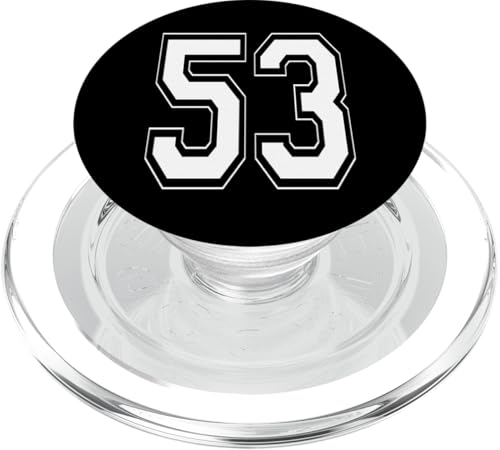 Nummer 53 T-Shirt Baseball Fußball Fußball nummeriertes Trikot PopSockets PopGrip für MagSafe Nummer 53 T-Shirt Baseball Fußball Fußball nummeriertes Trikot PopSockets PopGrip für MagSafe von Sporty Number Team Numbered Gamewear