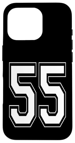 Nummer 55 T-Shirt Baseball Fußball Fußball nummeriertes Trikot Hülle für iPhone 16 Pro Nummer 55 T-Shirt Baseball Fußball Fußball nummeriertes Trikot Hülle für iPhone 16 Pro von Sporty Number Team Numbered Gamewear