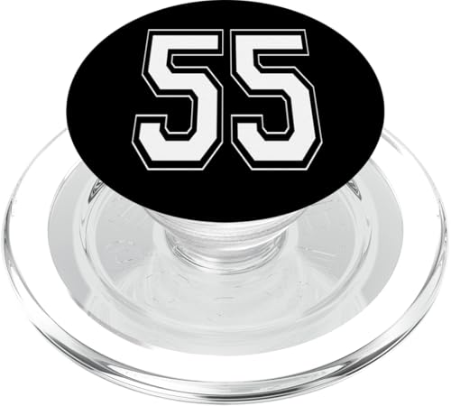 Nummer 55 T-Shirt Baseball Fußball Fußball nummeriertes Trikot PopSockets PopGrip für MagSafe Nummer 55 T-Shirt Baseball Fußball Fußball nummeriertes Trikot PopSockets PopGrip für MagSafe von Sporty Number Team Numbered Gamewear