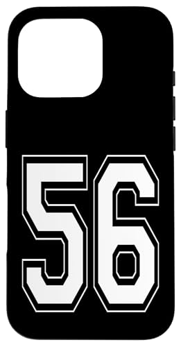 Nummer 56 T-Shirt Baseball Fußball Fußball nummeriertes Trikot Hülle für iPhone 16 Pro Nummer 56 T-Shirt Baseball Fußball Fußball nummeriertes Trikot Hülle für iPhone 16 Pro von Sporty Number Team Numbered Gamewear