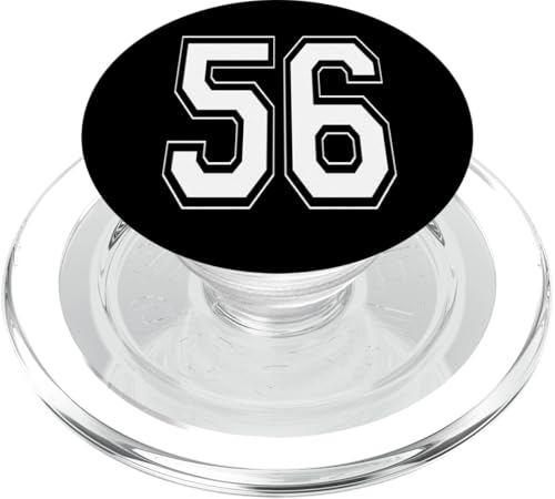 Nummer 56 T-Shirt Baseball Fußball Fußball nummeriertes Trikot PopSockets PopGrip für MagSafe von Sporty Number Team Numbered Gamewear