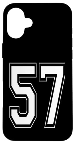 Nummer 57 T-Shirt Baseball Fußball Fußball nummeriertes Trikot Hülle für iPhone 16 Plus Nummer 57 T-Shirt Baseball Fußball Fußball nummeriertes Trikot Hülle für iPhone 16 Plus von Sporty Number Team Numbered Gamewear