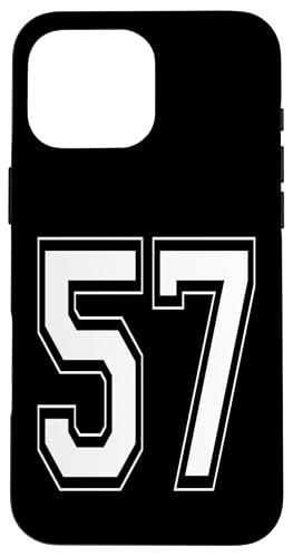 Nummer 57 T-Shirt Baseball Fußball Fußball nummeriertes Trikot Hülle für iPhone 16 Pro Max Nummer 57 T-Shirt Baseball Fußball Fußball nummeriertes Trikot Hülle für iPhone 16 Pro Max von Sporty Number Team Numbered Gamewear