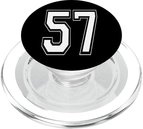 Nummer 57 T-Shirt Baseball Fußball Fußball nummeriertes Trikot PopSockets PopGrip für MagSafe Nummer 57 T-Shirt Baseball Fußball Fußball nummeriertes Trikot PopSockets PopGrip für MagSafe von Sporty Number Team Numbered Gamewear