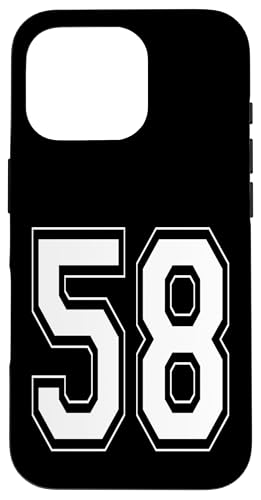 Nummer 58 T-Shirt Baseball Fußball Fußball nummeriertes Trikot Hülle für iPhone 16 Pro Nummer 58 T-Shirt Baseball Fußball Fußball nummeriertes Trikot Hülle für iPhone 16 Pro von Sporty Number Team Numbered Gamewear