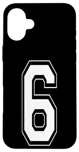 Nummer 6 T-Shirt Baseball Fußball Fußball nummeriertes Trikot Hülle für iPhone 16 Plus Nummer 6 T-Shirt Baseball Fußball Fußball nummeriertes Trikot Hülle für iPhone 16 Plus von Sporty Number Team Numbered Gamewear