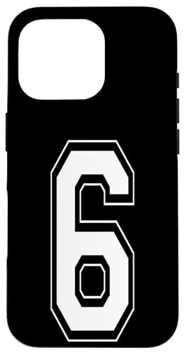 Nummer 6 T-Shirt Baseball Fußball Fußball nummeriertes Trikot Hülle für iPhone 16 Pro Nummer 6 T-Shirt Baseball Fußball Fußball nummeriertes Trikot Hülle für iPhone 16 Pro von Sporty Number Team Numbered Gamewear