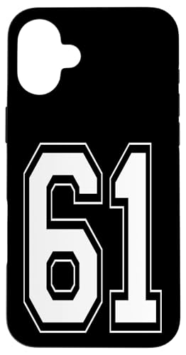Nummer 61 T-Shirt Baseball Fußball Fußball nummeriertes Trikot Hülle für iPhone 16 Plus Nummer 61 T-Shirt Baseball Fußball Fußball nummeriertes Trikot Hülle für iPhone 16 Plus von Sporty Number Team Numbered Gamewear