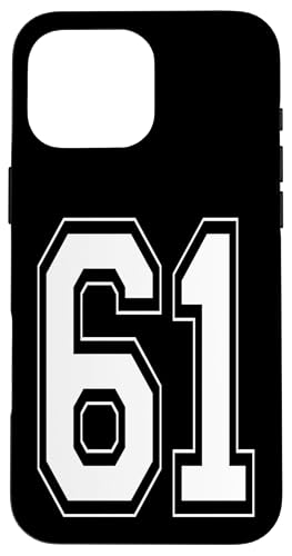 Nummer 61 T-Shirt Baseball Fußball Fußball nummeriertes Trikot Hülle für iPhone 16 Pro Max Nummer 61 T-Shirt Baseball Fußball Fußball nummeriertes Trikot Hülle für iPhone 16 Pro Max von Sporty Number Team Numbered Gamewear