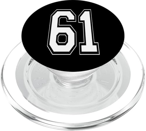 Nummer 61 T-Shirt Baseball Fußball Fußball nummeriertes Trikot PopSockets PopGrip für MagSafe Nummer 61 T-Shirt Baseball Fußball Fußball nummeriertes Trikot PopSockets PopGrip für MagSafe von Sporty Number Team Numbered Gamewear