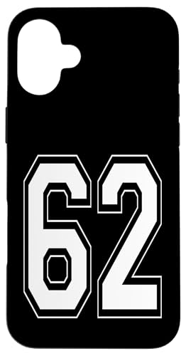 Nummer 62 T-Shirt Baseball Fußball Fußball nummeriertes Trikot Hülle für iPhone 16 Plus Nummer 62 T-Shirt Baseball Fußball Fußball nummeriertes Trikot Hülle für iPhone 16 Plus von Sporty Number Team Numbered Gamewear