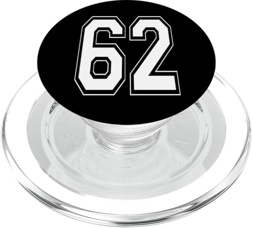 Nummer 62 T-Shirt Baseball Fußball Fußball nummeriertes Trikot PopSockets PopGrip für MagSafe Nummer 62 T-Shirt Baseball Fußball Fußball nummeriertes Trikot PopSockets PopGrip für MagSafe von Sporty Number Team Numbered Gamewear