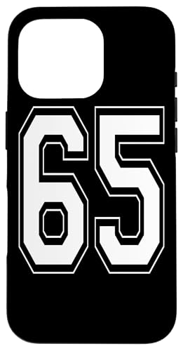 Nummer 65 T-Shirt Baseball Fußball Fußball nummeriertes Trikot Hülle für iPhone 16 Pro Nummer 65 T-Shirt Baseball Fußball Fußball nummeriertes Trikot Hülle für iPhone 16 Pro von Sporty Number Team Numbered Gamewear
