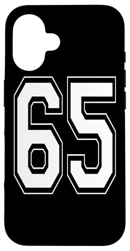 Nummer 65 T-Shirt Baseball Fußball Fußball nummeriertes Trikot Hülle für iPhone 16 Nummer 65 T-Shirt Baseball Fußball Fußball nummeriertes Trikot Hülle für iPhone 16 von Sporty Number Team Numbered Gamewear