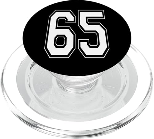 Nummer 65 T-Shirt Baseball Fußball Fußball nummeriertes Trikot PopSockets PopGrip für MagSafe Nummer 65 T-Shirt Baseball Fußball Fußball nummeriertes Trikot PopSockets PopGrip für MagSafe von Sporty Number Team Numbered Gamewear