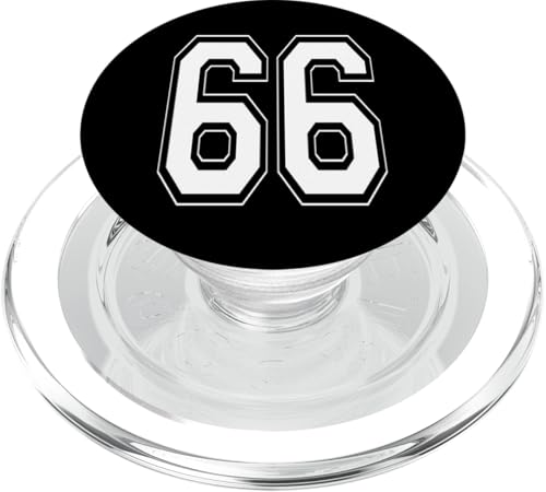 Nummer 66 T-Shirt Baseball Fußball Fußball nummeriertes Trikot PopSockets PopGrip für MagSafe Nummer 66 T-Shirt Baseball Fußball Fußball nummeriertes Trikot PopSockets PopGrip für MagSafe von Sporty Number Team Numbered Gamewear