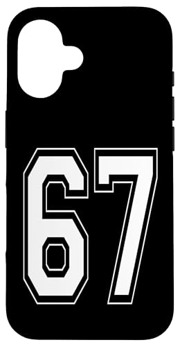 Nummer 67 T-Shirt Baseball Fußball Fußball nummeriertes Trikot Hülle für iPhone 16 Nummer 67 T-Shirt Baseball Fußball Fußball nummeriertes Trikot Hülle für iPhone 16 von Sporty Number Team Numbered Gamewear
