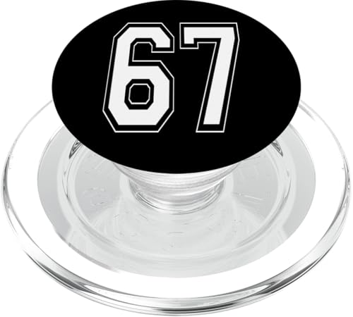 Nummer 67 T-Shirt Baseball Fußball Fußball nummeriertes Trikot PopSockets PopGrip für MagSafe Nummer 67 T-Shirt Baseball Fußball Fußball nummeriertes Trikot PopSockets PopGrip für MagSafe von Sporty Number Team Numbered Gamewear