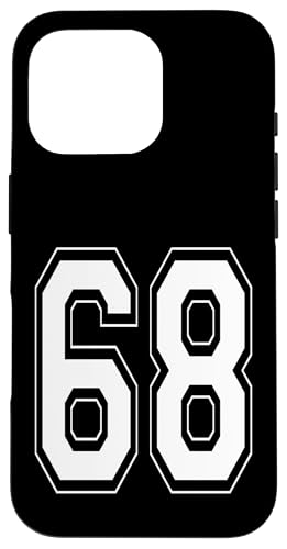 Nummer 68 T-Shirt Baseball Fußball Fußball nummeriertes Trikot Hülle für iPhone 16 Pro Nummer 68 T-Shirt Baseball Fußball Fußball nummeriertes Trikot Hülle für iPhone 16 Pro von Sporty Number Team Numbered Gamewear