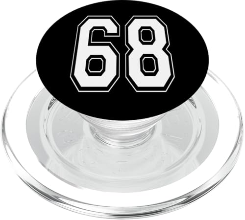 Nummer 68 T-Shirt Baseball Fußball Fußball nummeriertes Trikot PopSockets PopGrip für MagSafe Nummer 68 T-Shirt Baseball Fußball Fußball nummeriertes Trikot PopSockets PopGrip für MagSafe von Sporty Number Team Numbered Gamewear