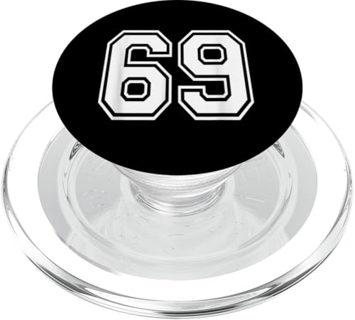 Nummer 69 T-Shirt Baseball Fußball Fußball nummeriertes Trikot PopSockets PopGrip für MagSafe Nummer 69 T-Shirt Baseball Fußball Fußball nummeriertes Trikot PopSockets PopGrip für MagSafe von Sporty Number Team Numbered Gamewear