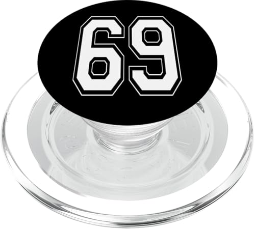 Nummer 69 T-Shirt Baseball Fußball Fußball nummeriertes Trikot PopSockets PopGrip für MagSafe Nummer 69 T-Shirt Baseball Fußball Fußball nummeriertes Trikot PopSockets PopGrip für MagSafe von Sporty Number Team Numbered Gamewear