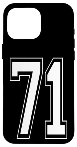 Nummer 71 T-Shirt Baseball Fußball Fußball nummeriertes Trikot Hülle für iPhone 16 Pro Max Nummer 71 T-Shirt Baseball Fußball Fußball nummeriertes Trikot Hülle für iPhone 16 Pro Max von Sporty Number Team Numbered Gamewear