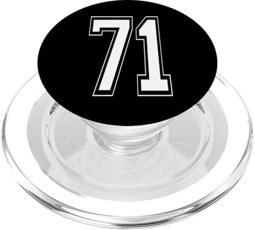 Nummer 71 T-Shirt Baseball Fußball Fußball nummeriertes Trikot PopSockets PopGrip für MagSafe Nummer 71 T-Shirt Baseball Fußball Fußball nummeriertes Trikot PopSockets PopGrip für MagSafe von Sporty Number Team Numbered Gamewear