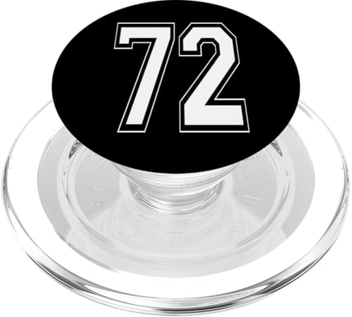 Nummer 72 T-Shirt Baseball Fußball Fußball nummeriertes Trikot PopSockets PopGrip für MagSafe Nummer 72 T-Shirt Baseball Fußball Fußball nummeriertes Trikot PopSockets PopGrip für MagSafe von Sporty Number Team Numbered Gamewear