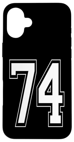 Nummer 74 T-Shirt Baseball Fußball Fußball nummeriert Trikot Hülle für iPhone 16 Plus Nummer 74 T-Shirt Baseball Fußball Fußball nummeriert Trikot Hülle für iPhone 16 Plus von Sporty Number Team Numbered Gamewear